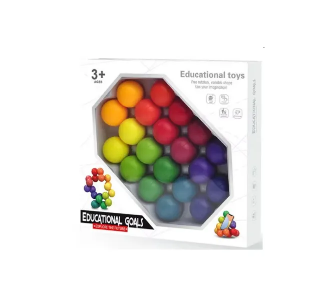 3D Puzzle Ball Sensory Toys, Educational Toys, Rainbow Art Balls