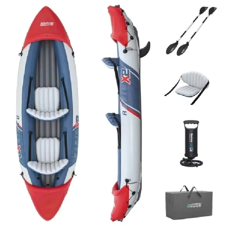X2 Inflatable Kayak Set - 2 Person Adventure Kayak with Paddles