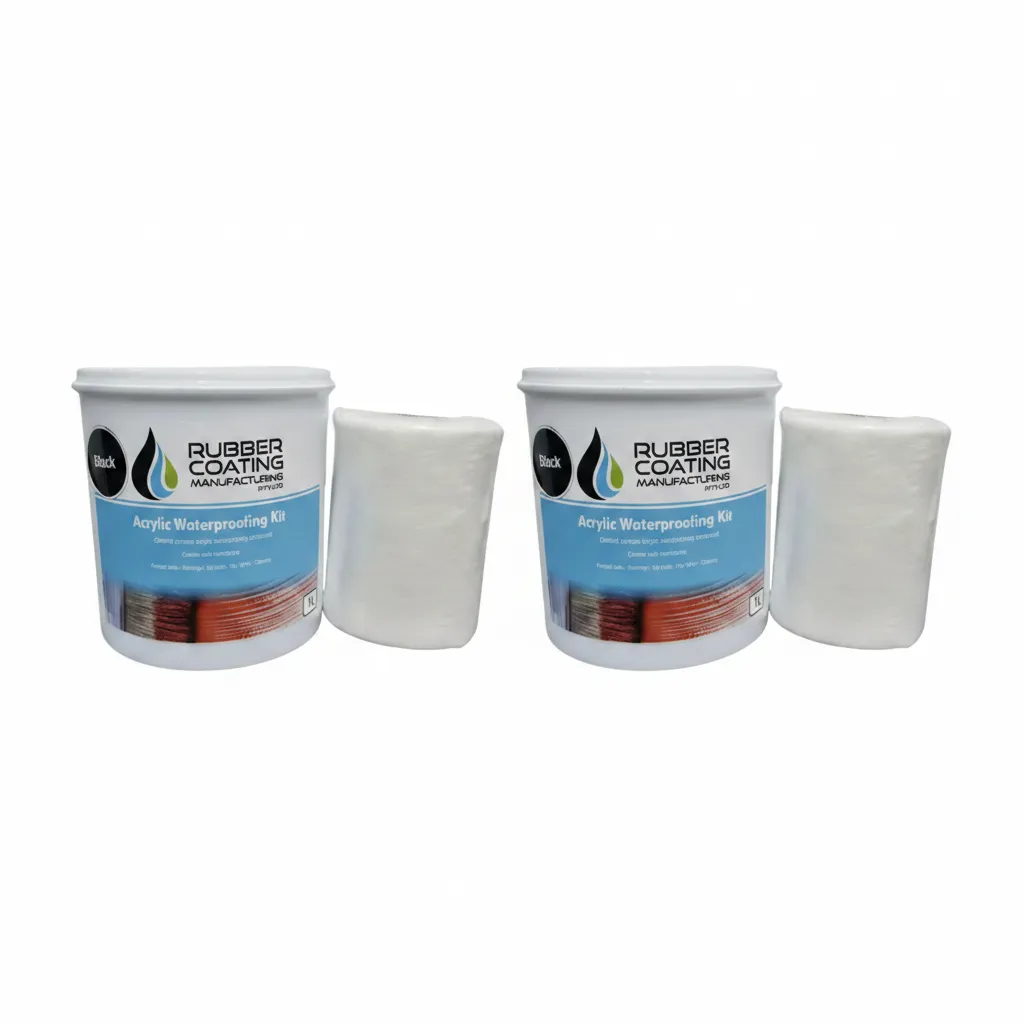 RCM 1 l Black Acrylic Roof Sealant Kit for Weatherproofing - 2 Pack