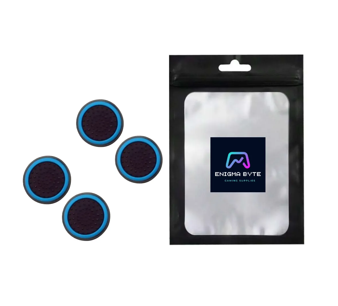 ENIGMA BYTE Wireless Control Silicone Thumb Grip Covers - 4 Piece - Blue