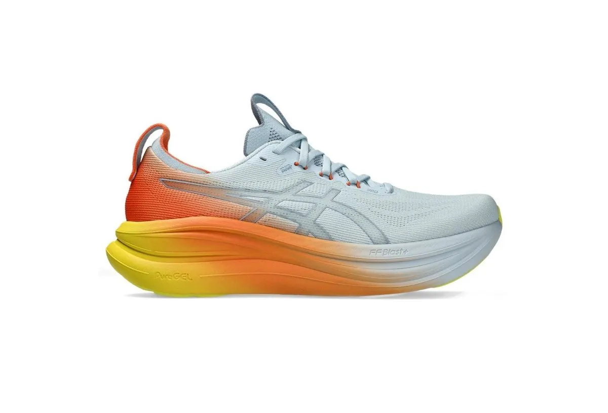 Asics Men's Gel-Nimbus 28 Sunny Sizzle Road Running Shoes - Sky/Sun Peach