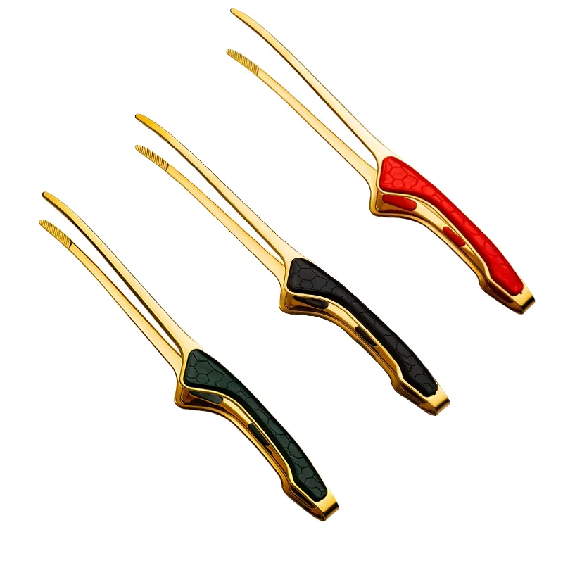 3 Pieces Two-Tone Stainless Steel Bbq Tongs With Non-Slip Handles