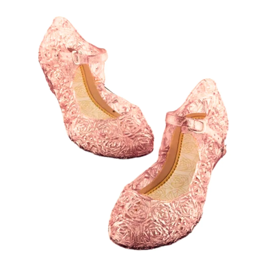 Peach Glitter Princess Shoes
