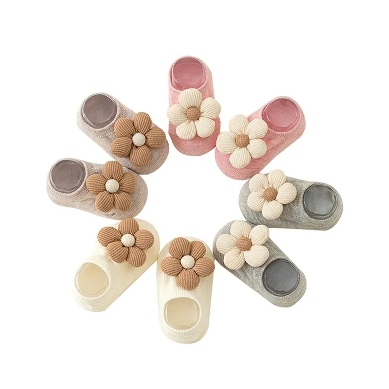 4 Packs Baby Girls Socks - Suitable for Girls Aged 0-36 Months