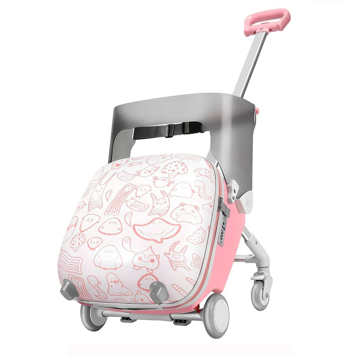 Kids Ride-on Luggage with Seat, 20 inch Carry On Suitcase