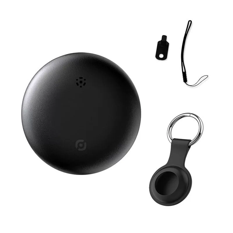 GPS Tag Keychain, GPS Tracker Compatible with Android and iOS - Black