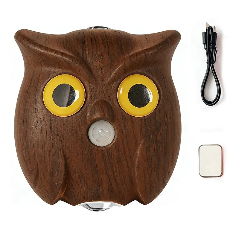 Smart Sensor Night Light,Owl Wall Light,Magnetic Base,3-colour Light Mode