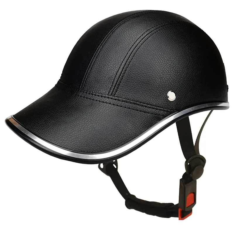 Baseball Cap Style Motorcycle Half Helmet Safety Compatible with Universal
