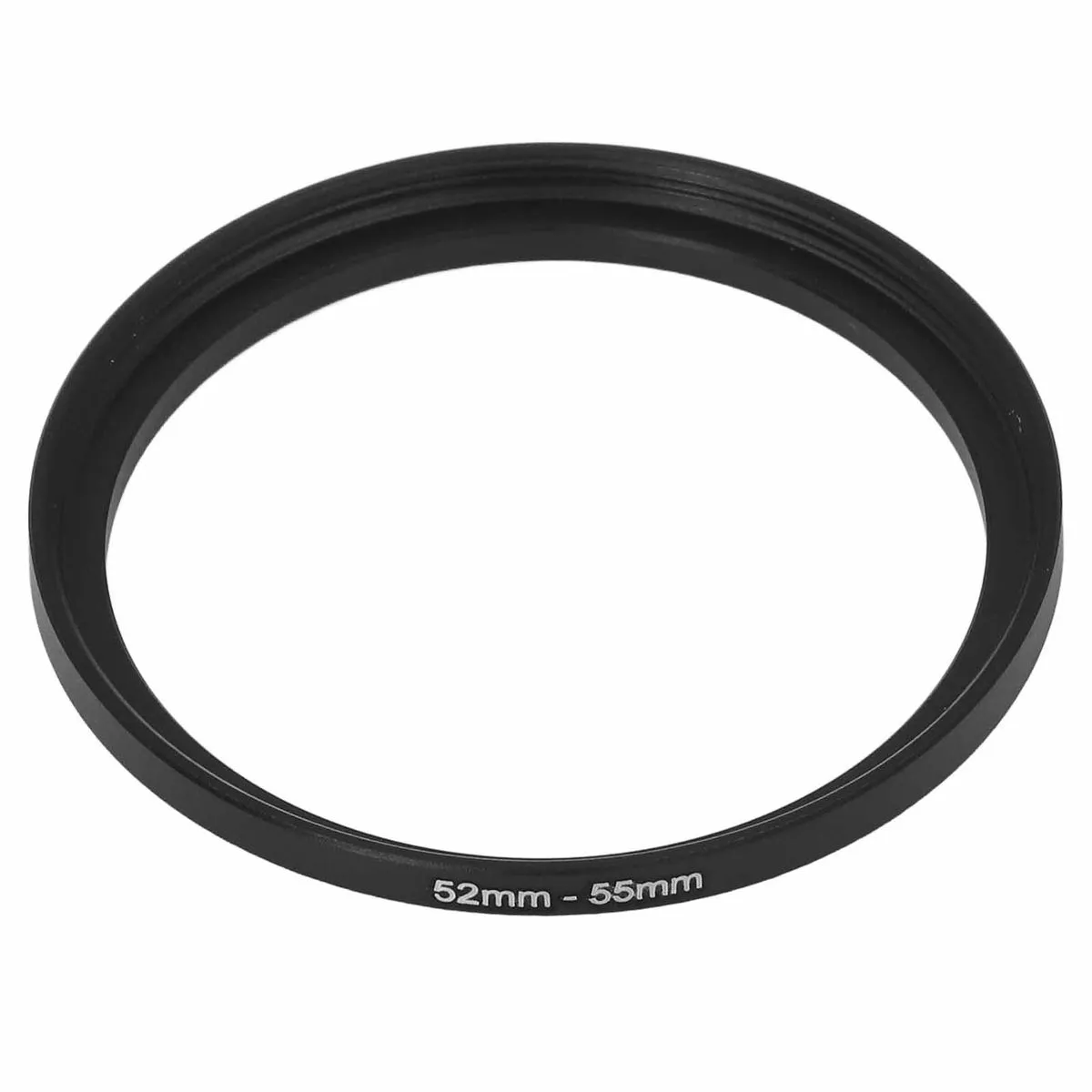 Black 52-55mm Filter Adapter Ring - For UV/CPL/ND Camera Lenses