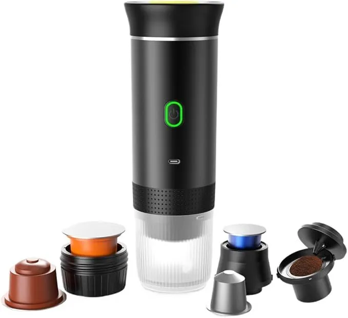 60 Milliliters Portable Electric Coffee Maker with USB-C,Self-Heating