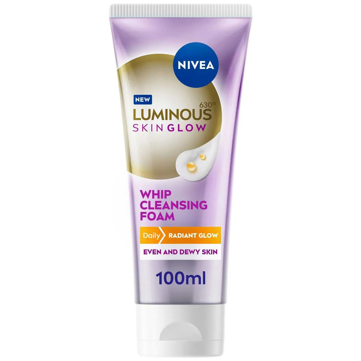 NIVEA LUMINOUS 630 Skin Glow Whip Face Cleansing Foam, Radiant Glow, 100ml