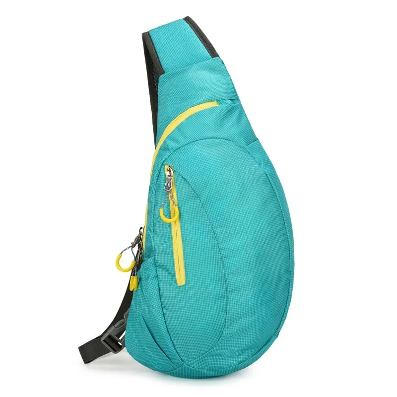 Single Shoulder Messenger Bag, Outdoor Foldable Shoulder Bag - Blue