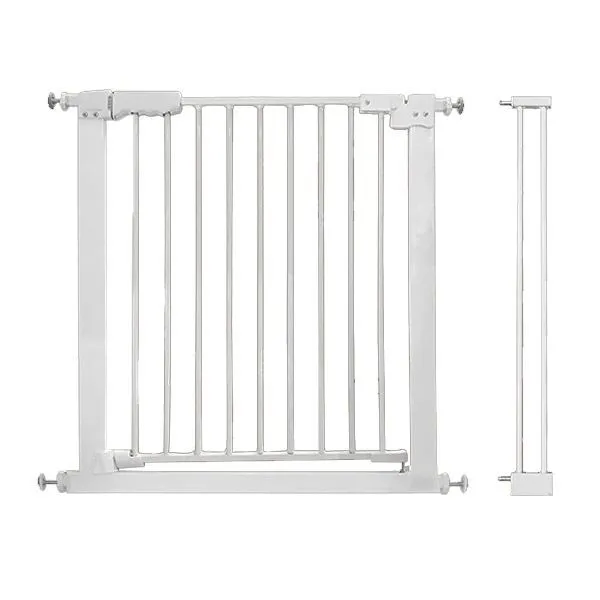 Babies-Up Retractable Baby Safety Gate Sliding Door 75-82cm + 14cm Ext - White