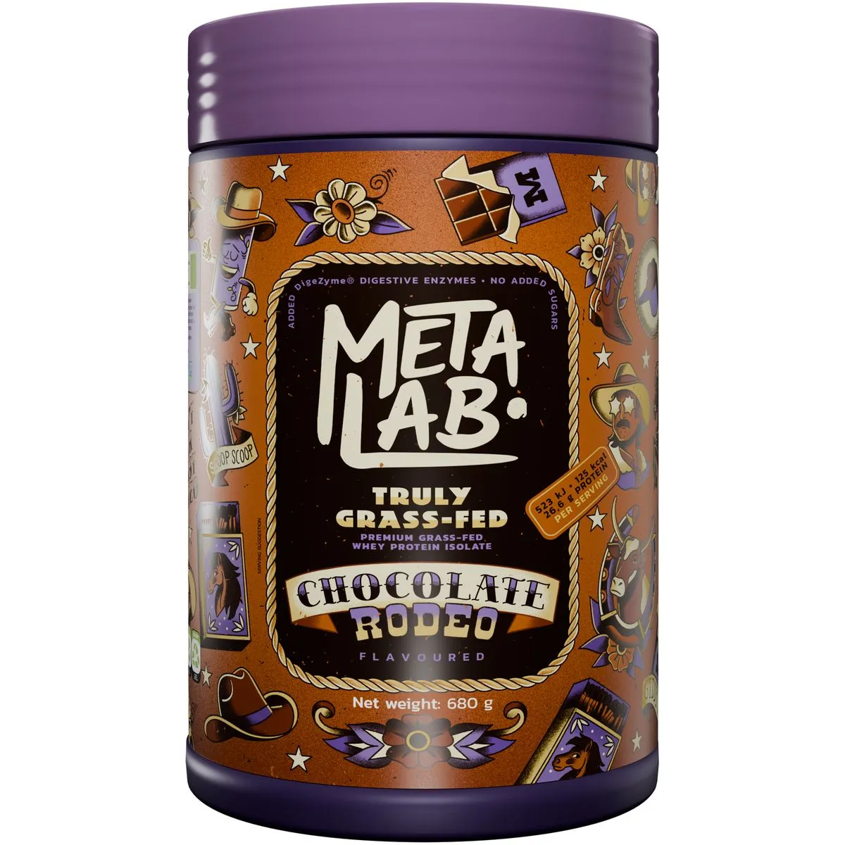 METALAB Truly Grass Fed Premium Whey Protein Isolate (680g) - Choc Rodeo