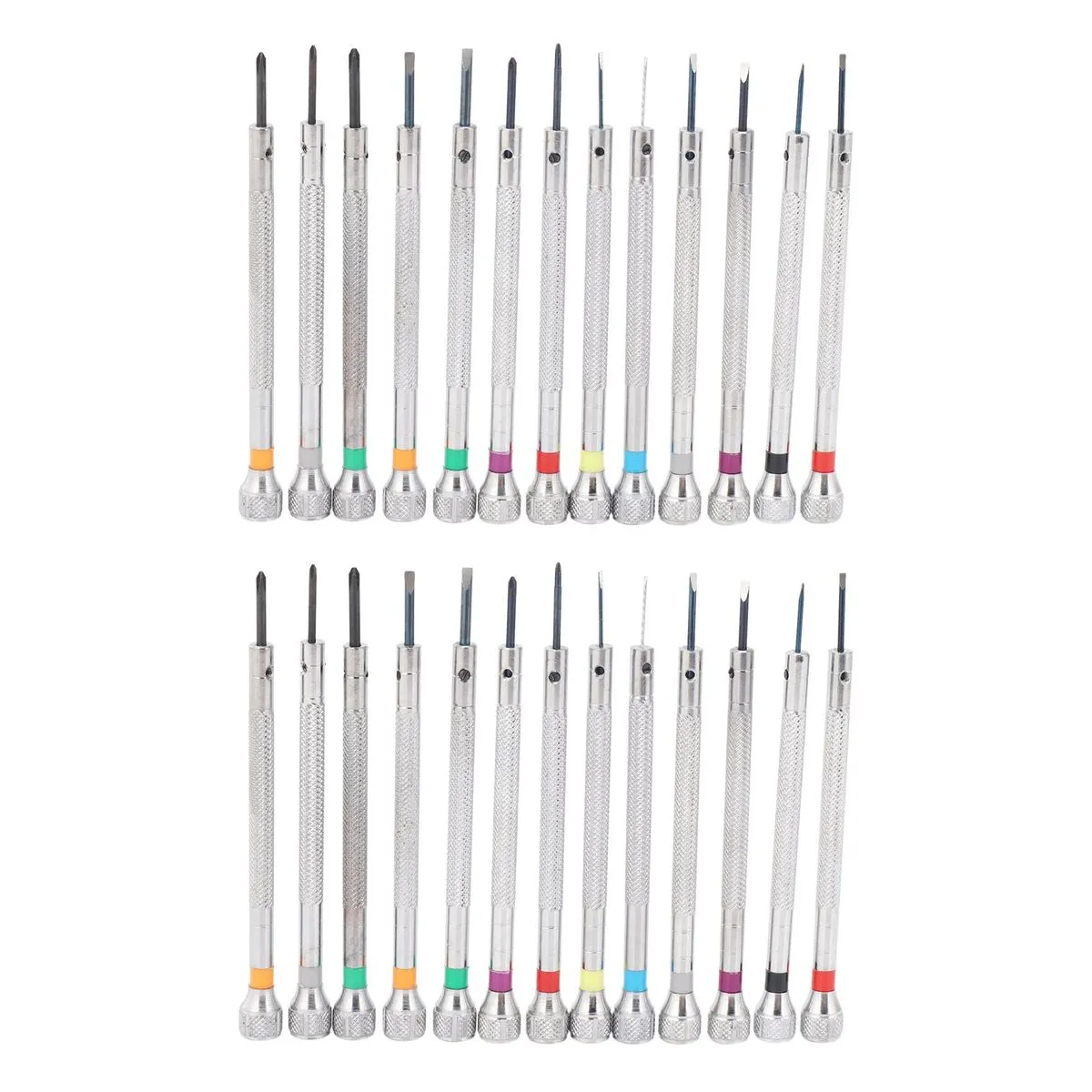 0 6Mm-2 0Mm 26Pcs Watchmakers Assort Slotted Flat Screwdrivers Set