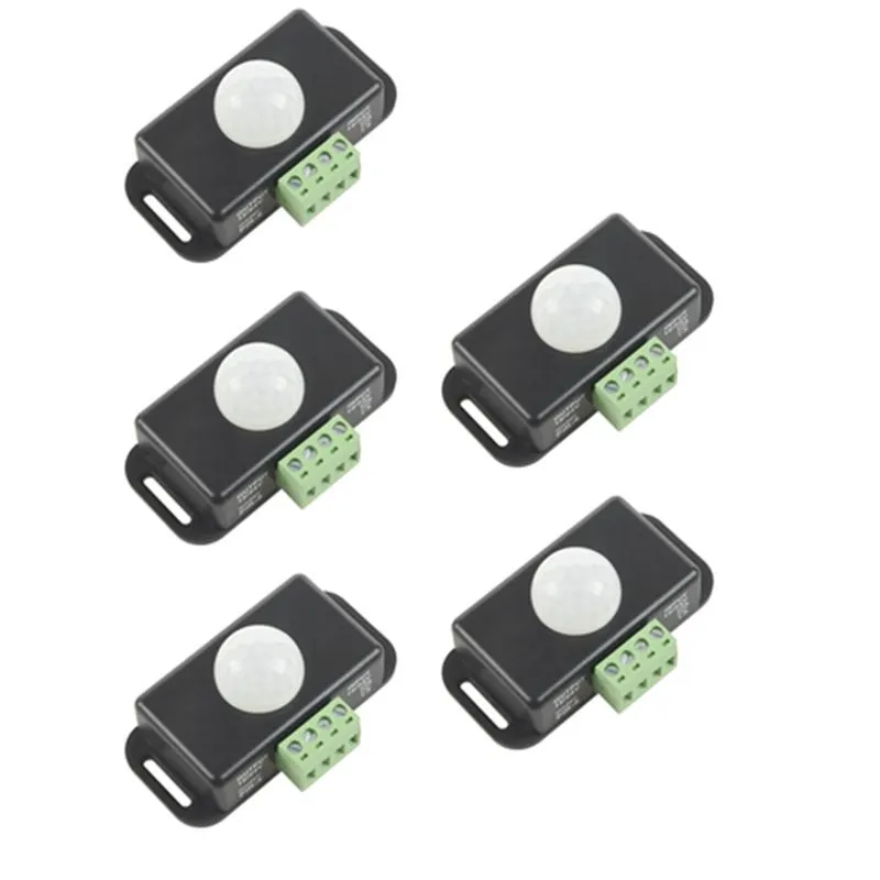 5 Pcs Dc 12 24V 8A Pir Sensor Switch Ir Infrared Light for Led Strip