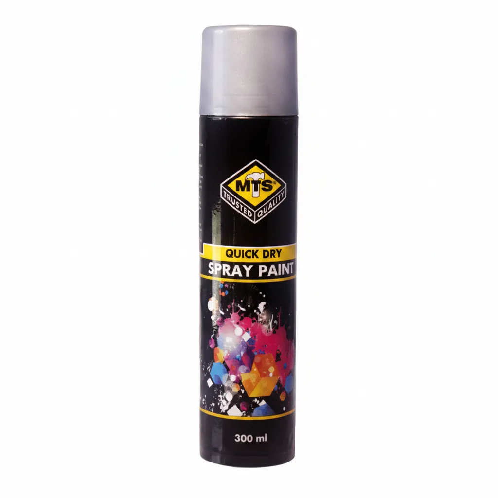 MTS Silver Metallic Spray Paint 300ml for Automotive Use