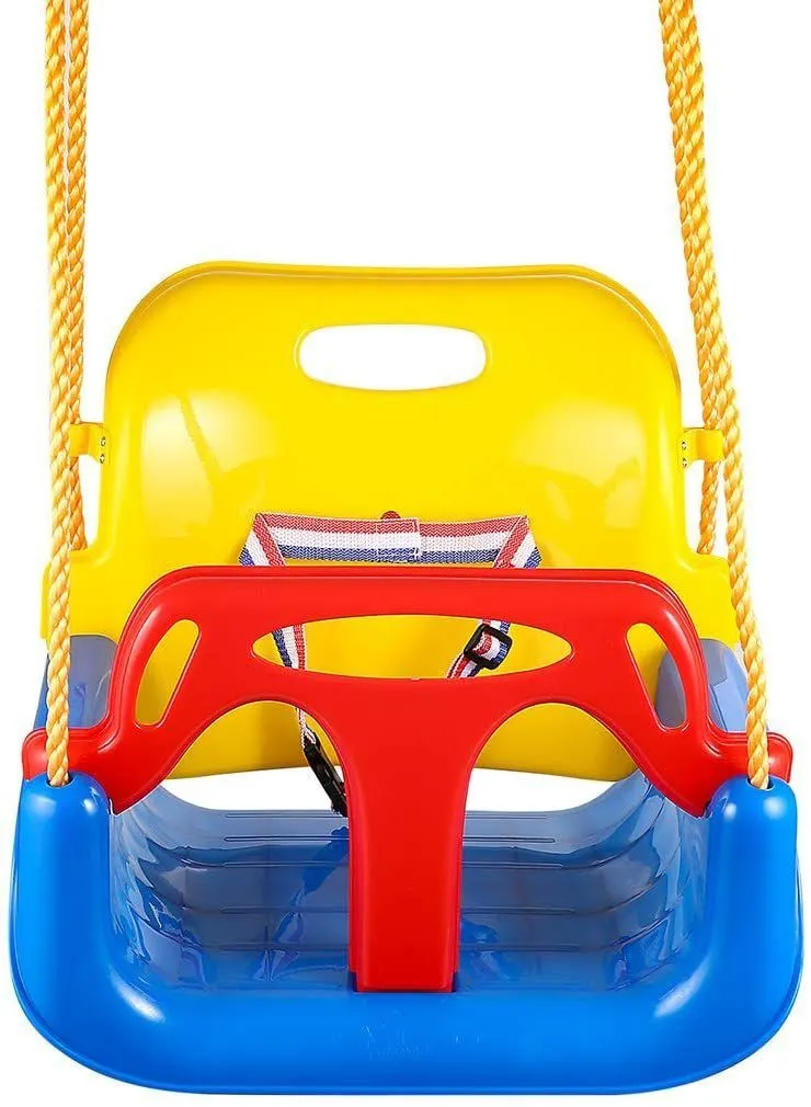 3-in-1 Toddler Swing Seat Hanging Swing Set - Blue