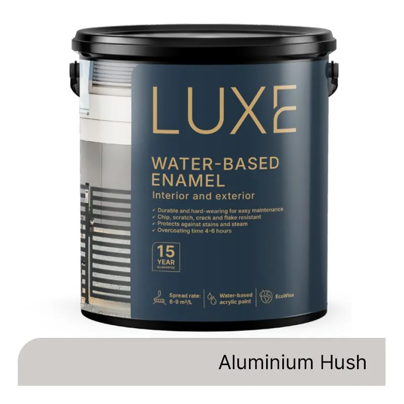 LUXE DECO Water-Based Enamel Paint - 5L - Aluminium Hush