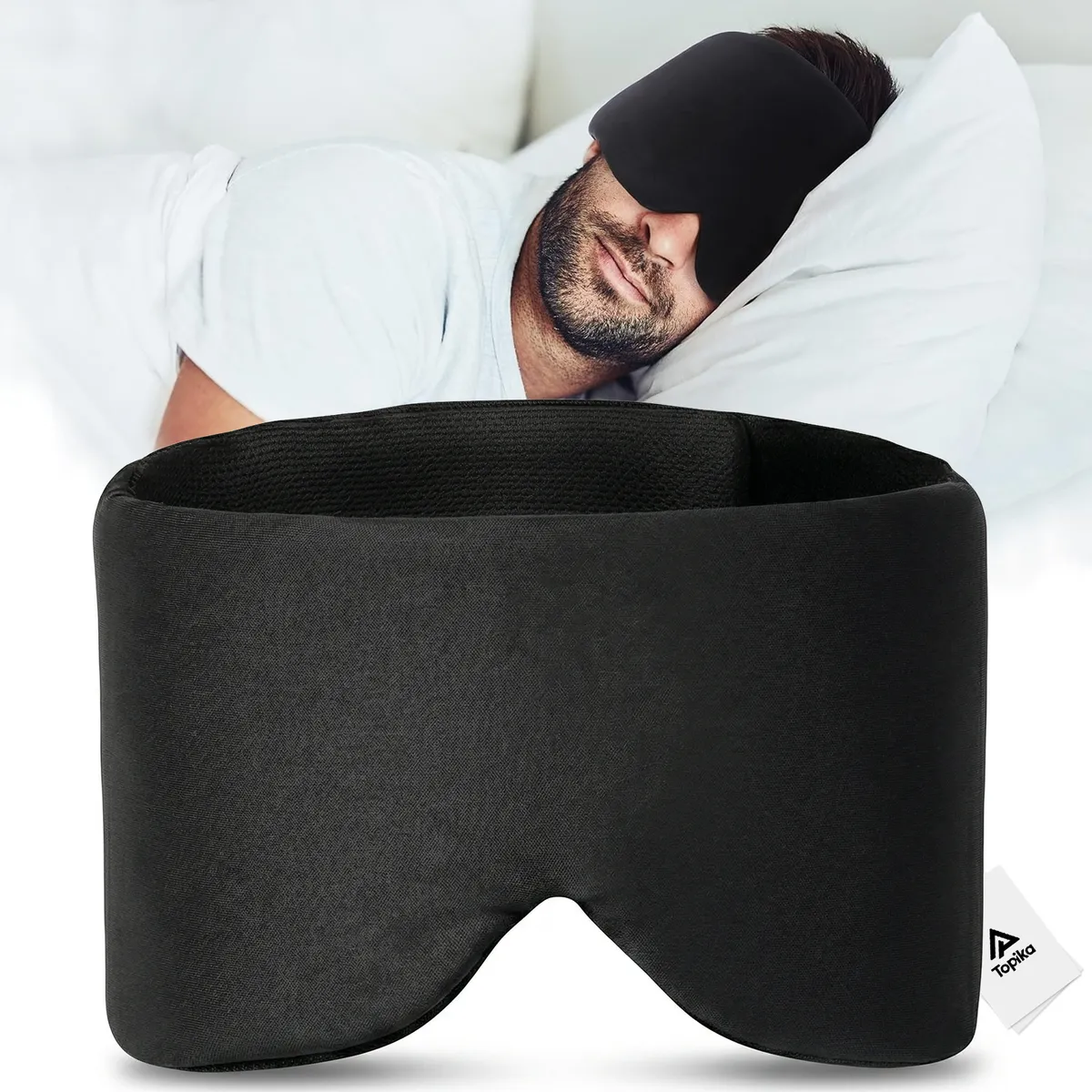 Topika - Eye Masks Contoured Sleep Mask, 3D Wraparound Blackout Eye Mask