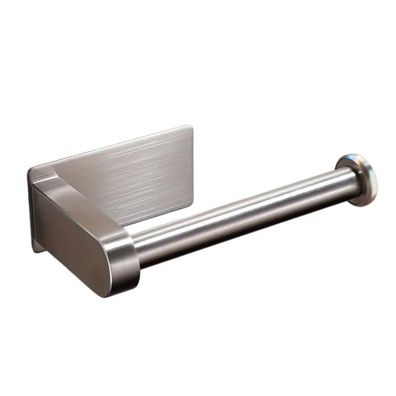 Sleek Silver Wall-Mounted Toilet Roll Holder