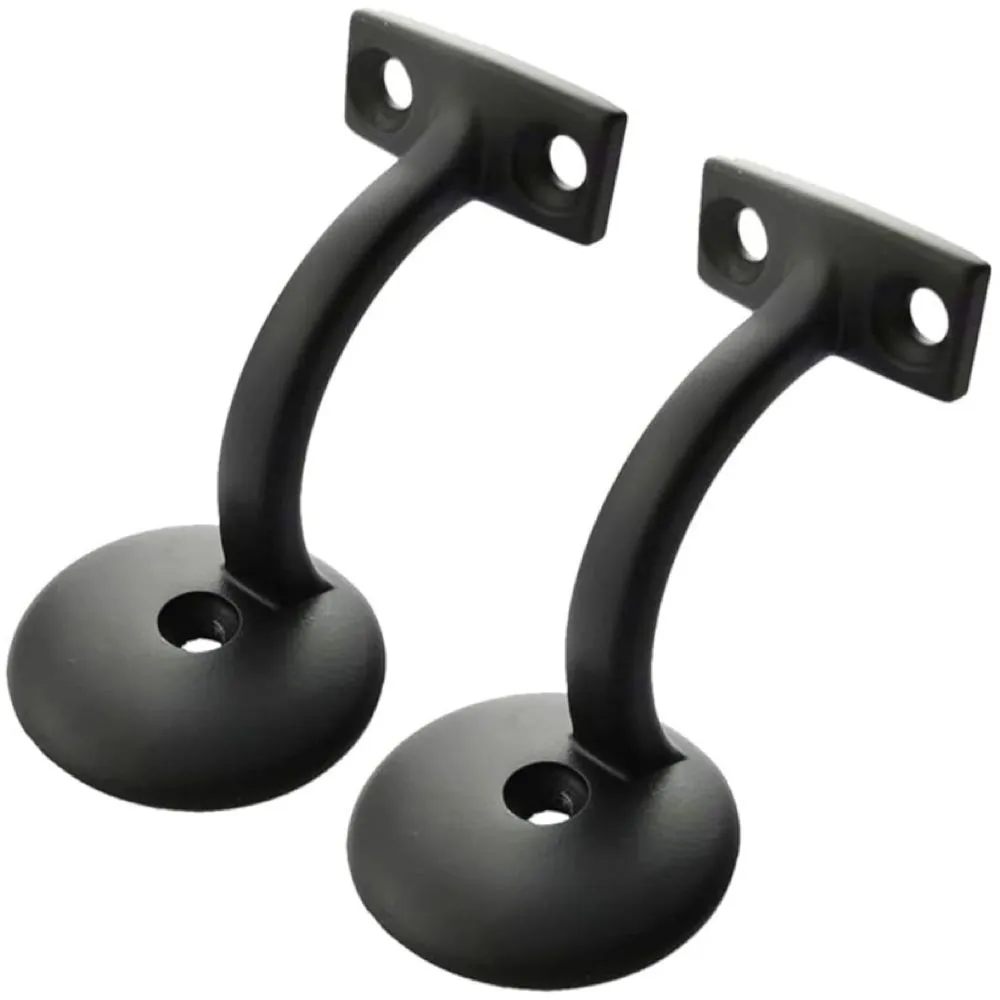 Tool DIY Heavy Duty Handrail Brackets For Staircase Set of 2 - 8cm - Black