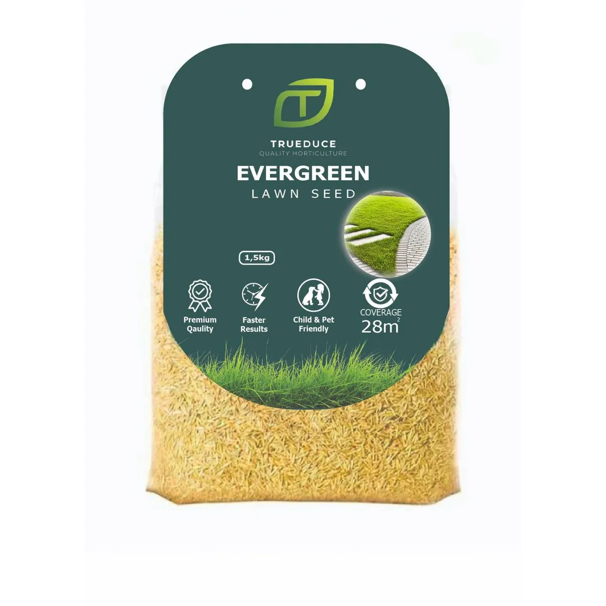 Trueduce Evergreen Lawn Seed (1.5kg)