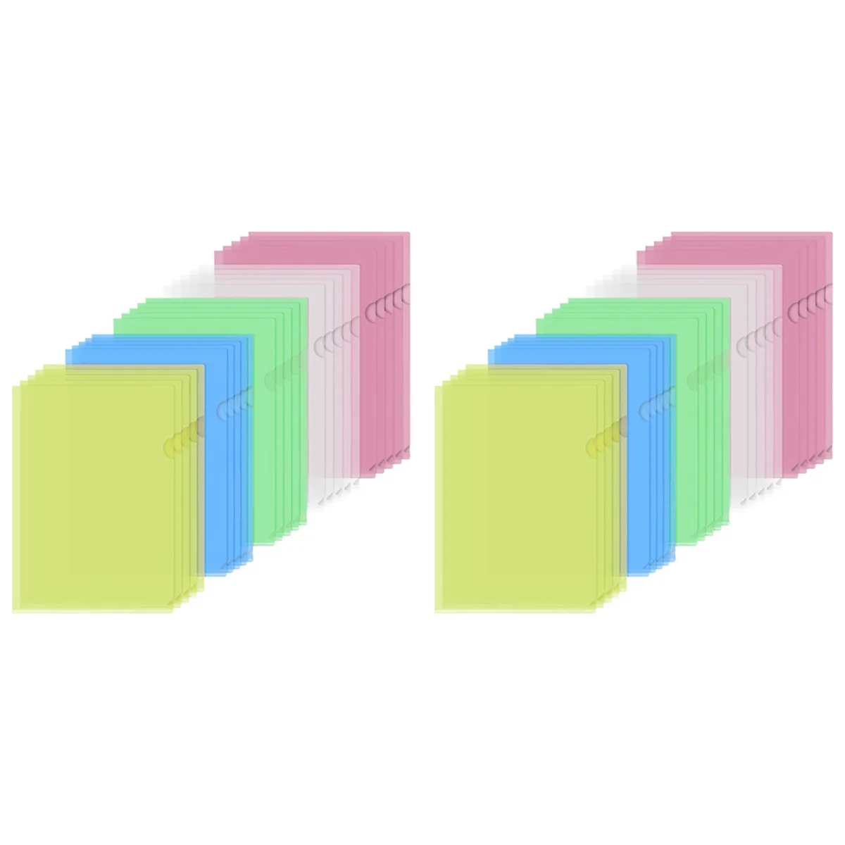 50Pcs Plastic Folders A4 Sleeves Wallets for Protection Files