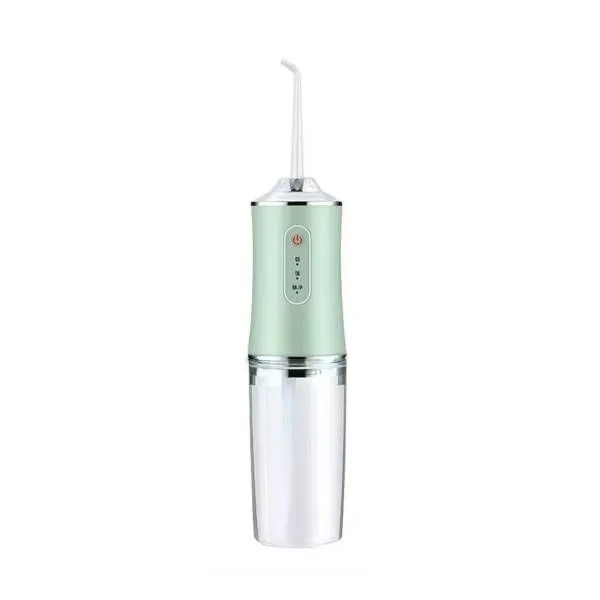 Portable Oral Irrigator - Electric Rechargeable Mouth/Gum/Teeth Cleaning - Light Green