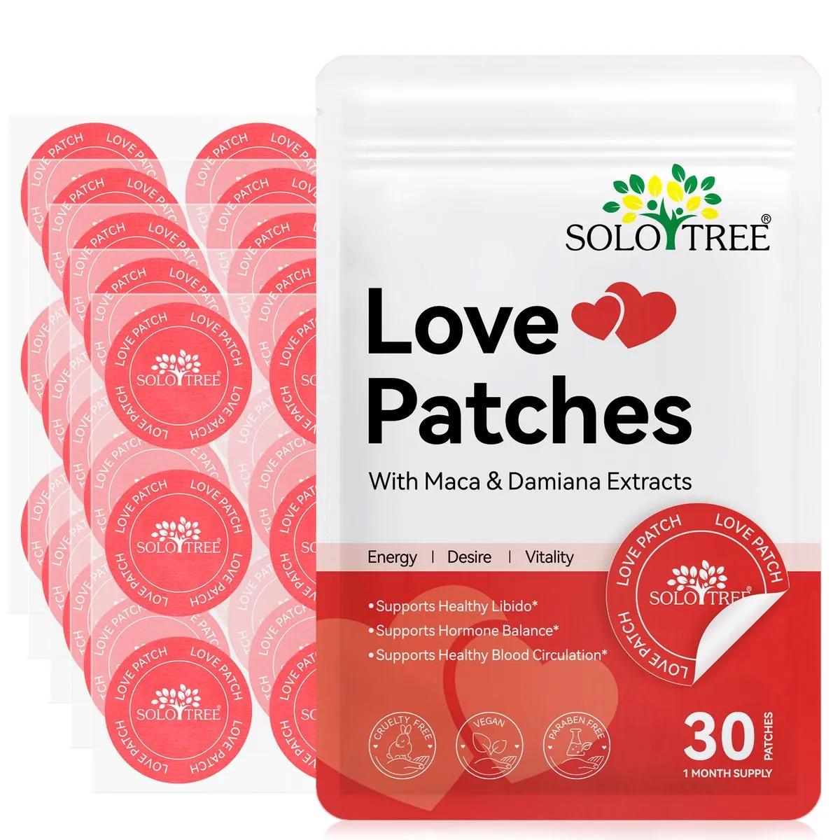 SoloTree Love Patches Maca & Damiana Extracts 30P