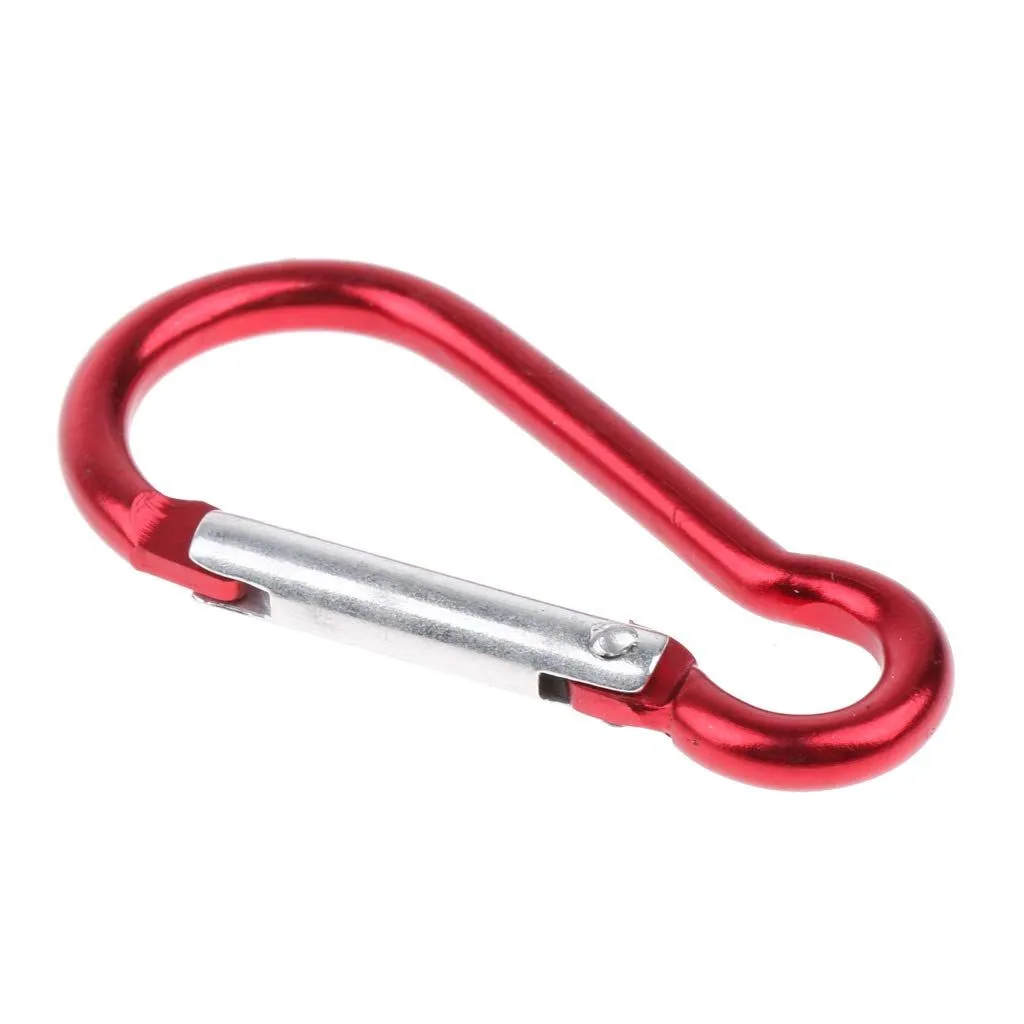 Generic Multipurpose Aluminum Carabiner Camp Snap Hook - Red