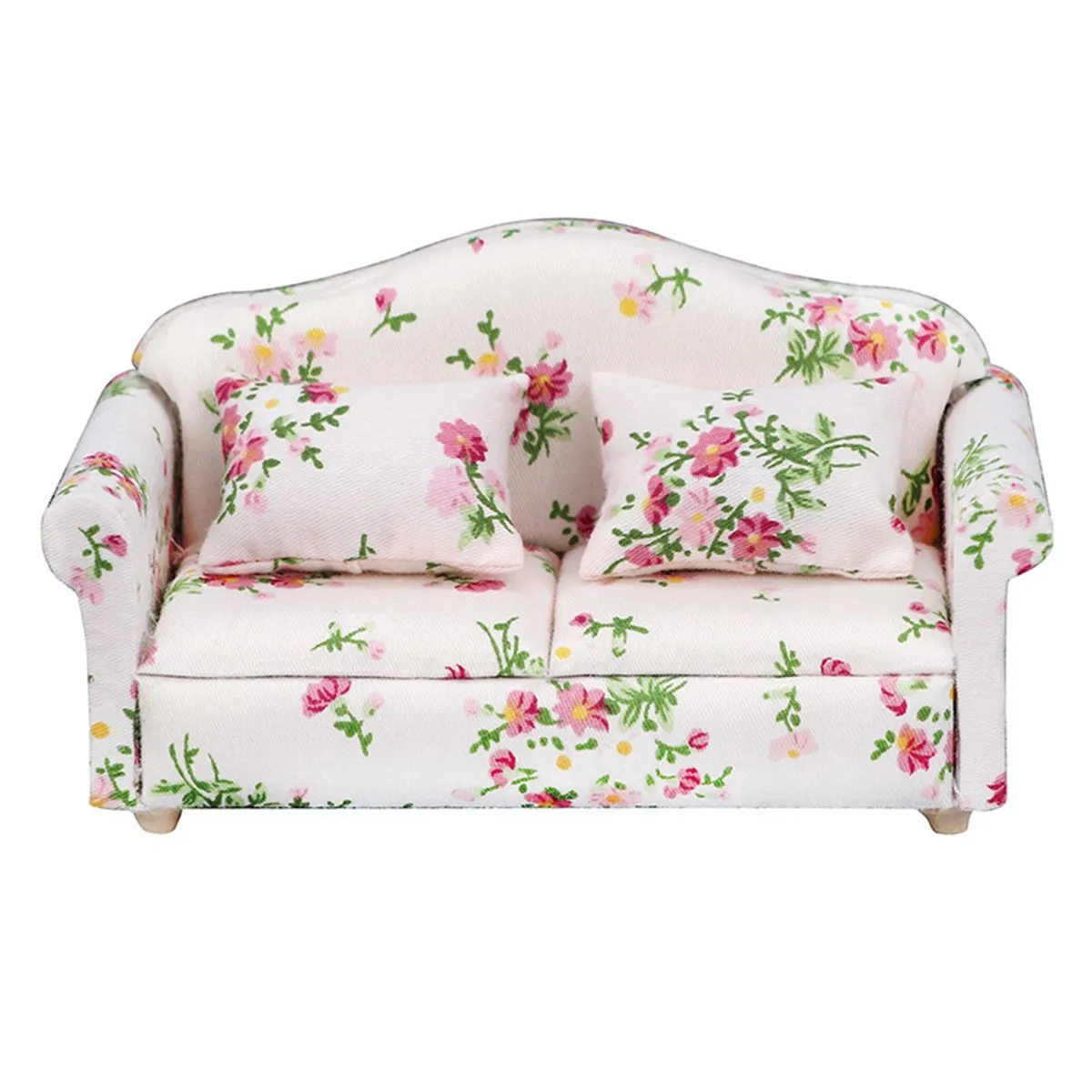 1/12 Scale Dollhouse Sofa With 2 Seat Sofa For Furniture Dollhouse