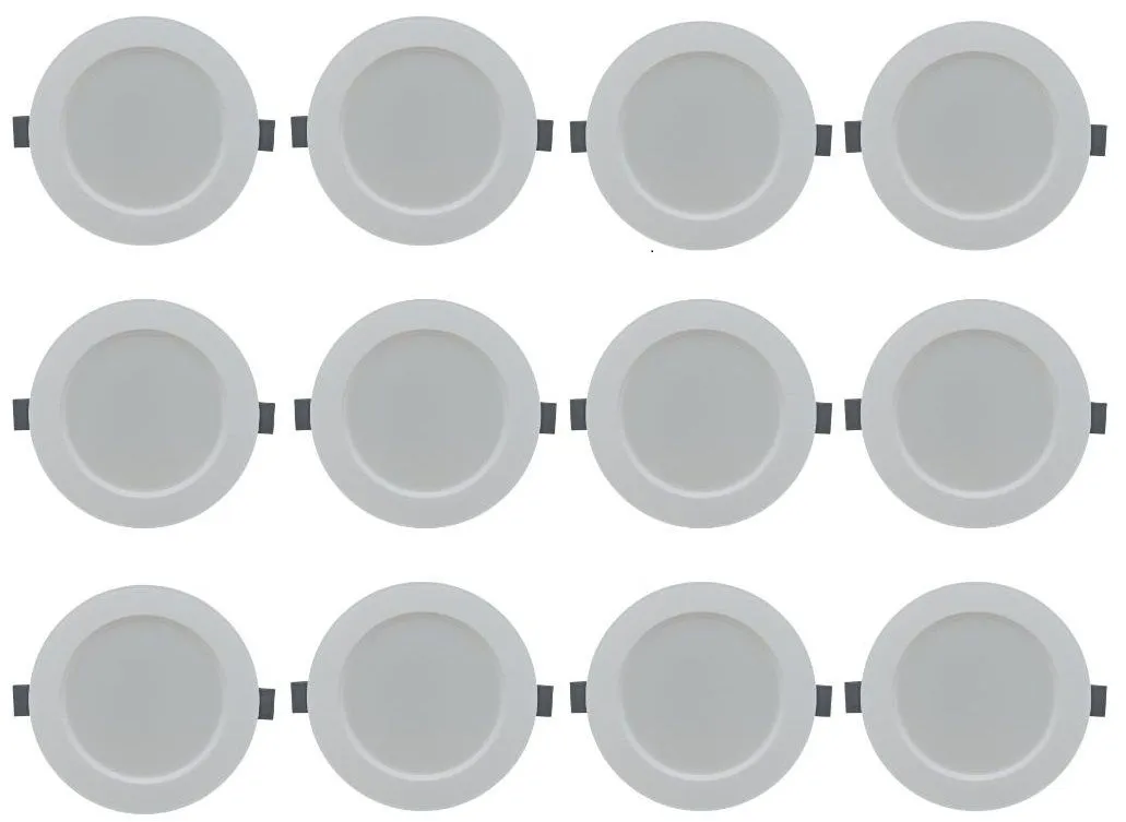 Hello Today LED Concealed Round Panel Light 6w Warm White - 12 Pack