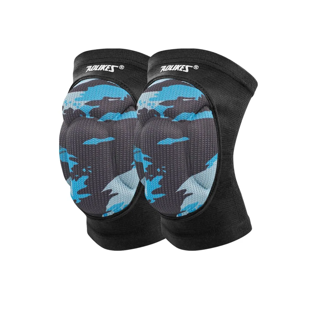 AOLIKES 1 Pair Thick Sponge Anti-Collision Knee Pads Support Sleeve - Blue