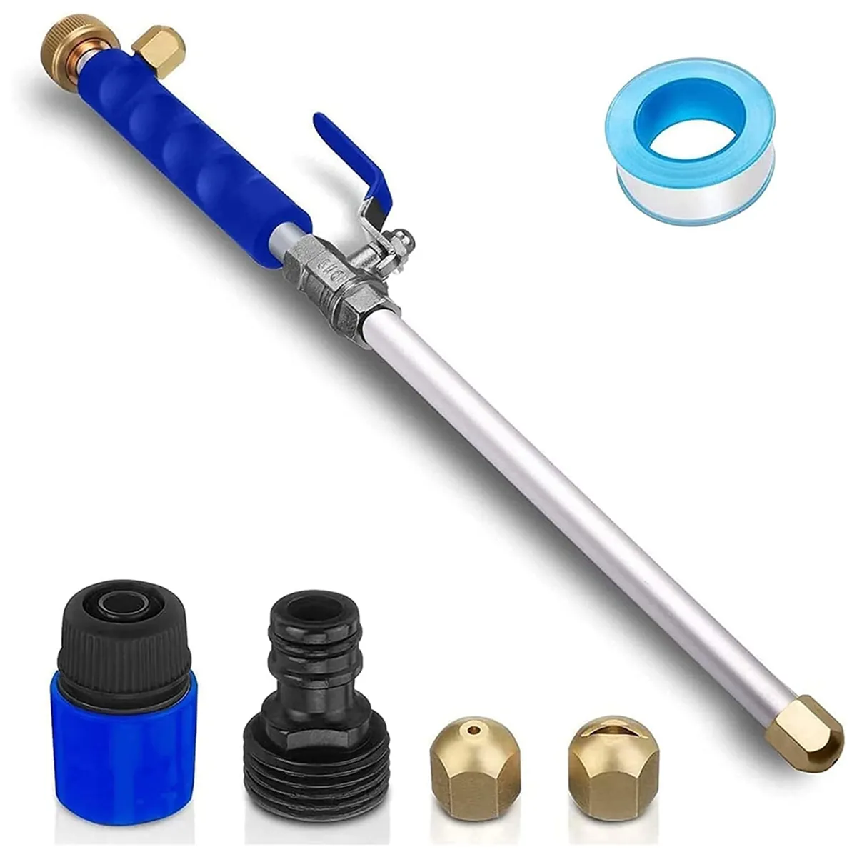 Hydro Jet Washer High Pressure Power Washer Wand Water Hose with 2 Hose Noz
