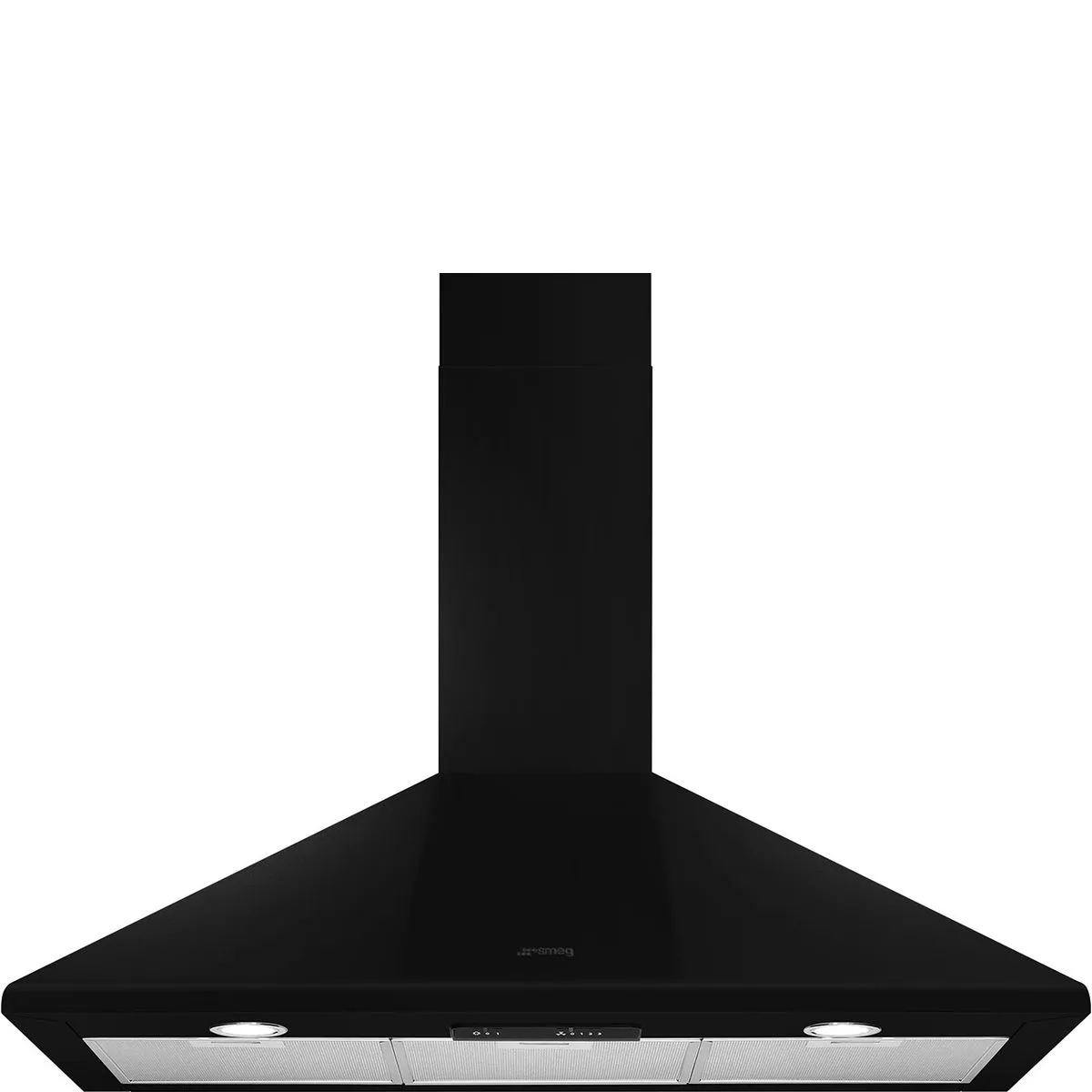 Smeg KSED95 90cm Wall Mounted Extractor Hood - Glossy Black