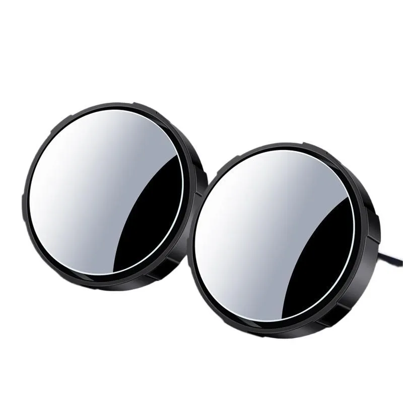 2 Pcs Rearview Mirror Auxiliary Mirror - Black
