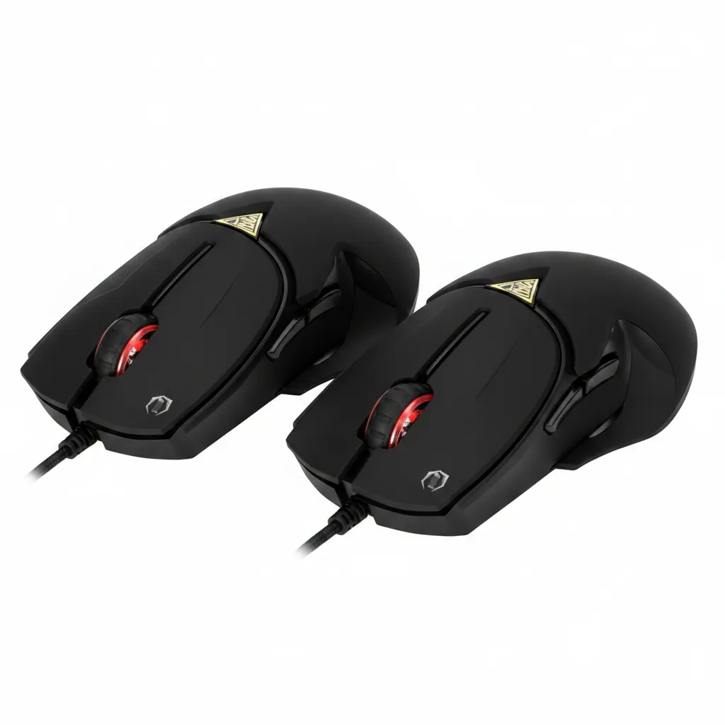 Gamdias Gaming Optical Mouse, 3200 DPI, 5 Programmable Keys - 2 Pack