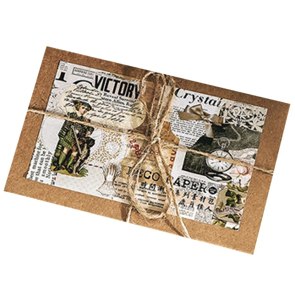 Craft 200 Pcs Vintage Scrapbooking Journal Decor Paper & Sticker Jumbo Pack
