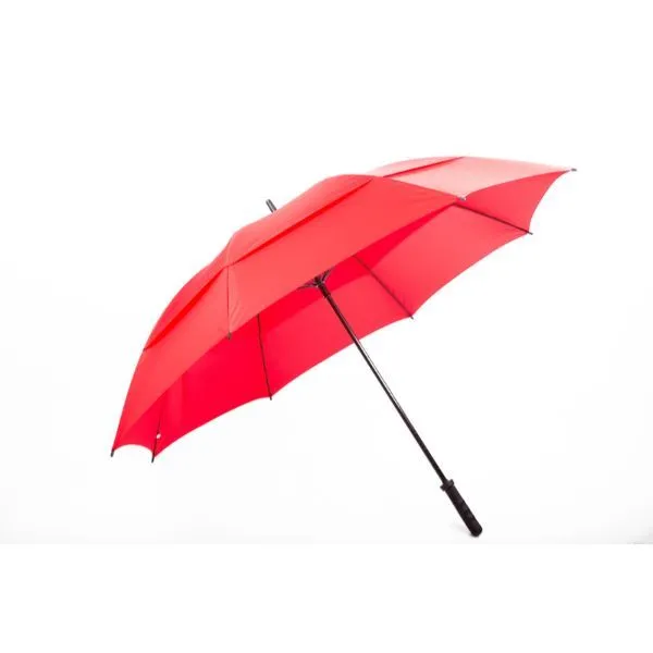 Alice Umbrellas Double Layer Windproof Fibreglass Golf - Red
