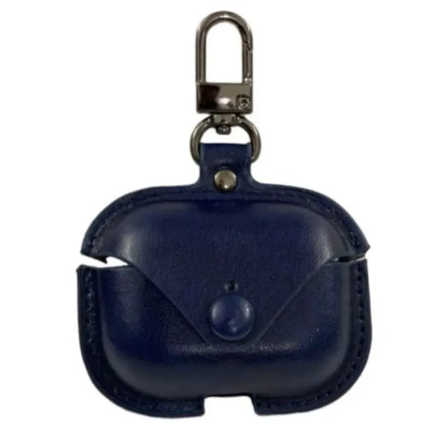 Compatible Apple AirPods Pro PU Leather Protective Case - Blue
