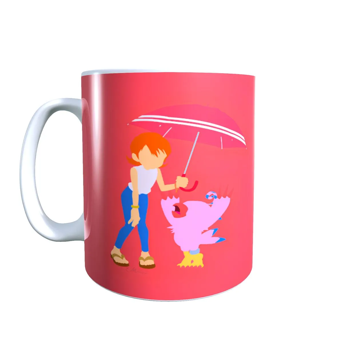 Sora & Biyomon Older - Digimon Themed Coffee Mug