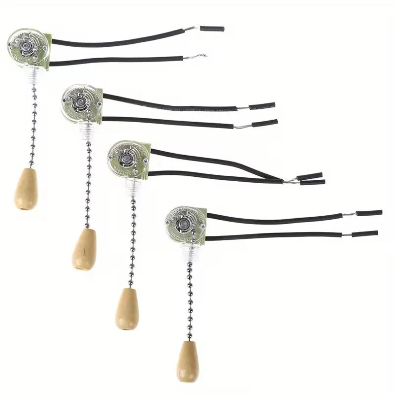 Tool DIY Home Light Ceiling Fan Pull Chain Switch Set of 4 - 10cm