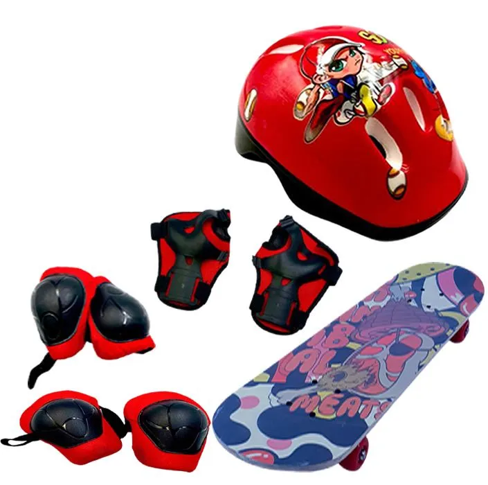 Urban Skateboard (70cm) With Protective Gear For Kids