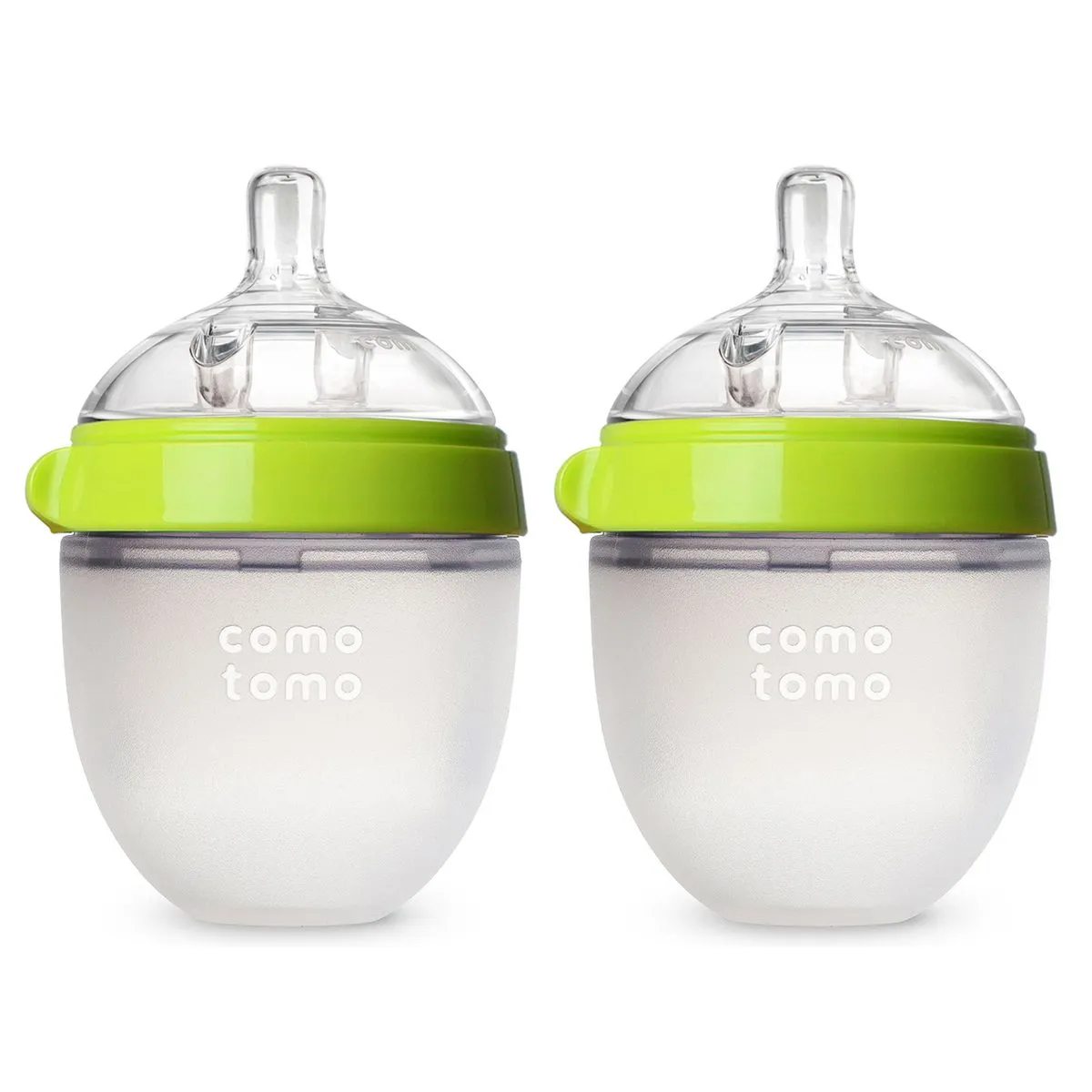 Comotomo - Natural feel Silicone baby bottle -  150ml - Double pack - Green