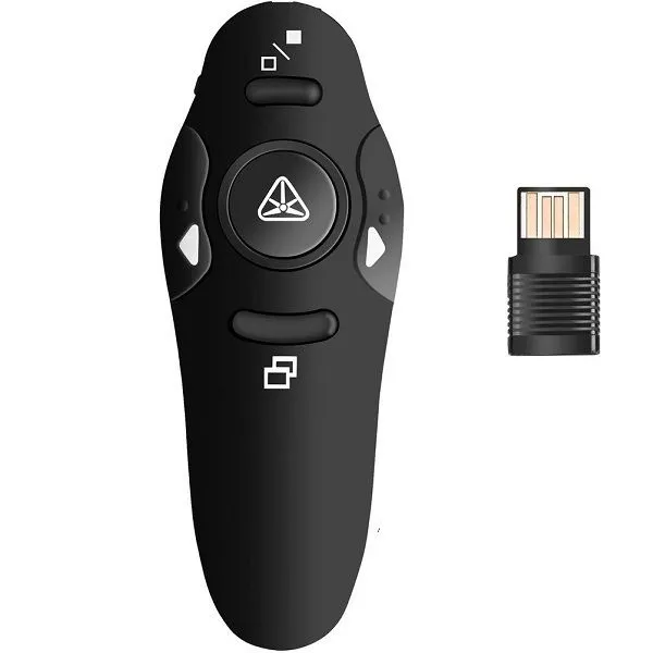 Wireless USB Presentation Remote with Red Laser Pointer