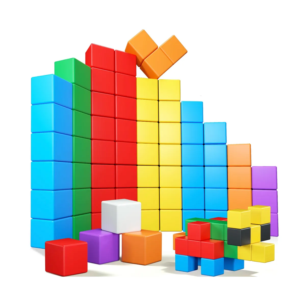 100 Piece STEM Development Magnetic Building Blocks