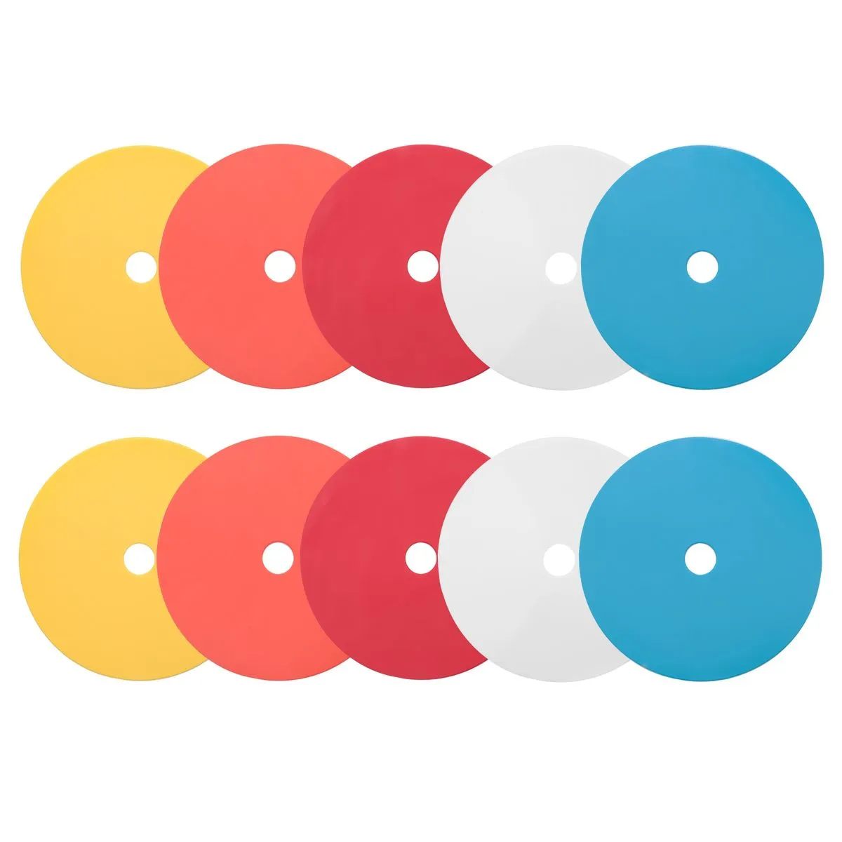 10 Pack Flat Disc Markers Football Speed Agility Training Markers