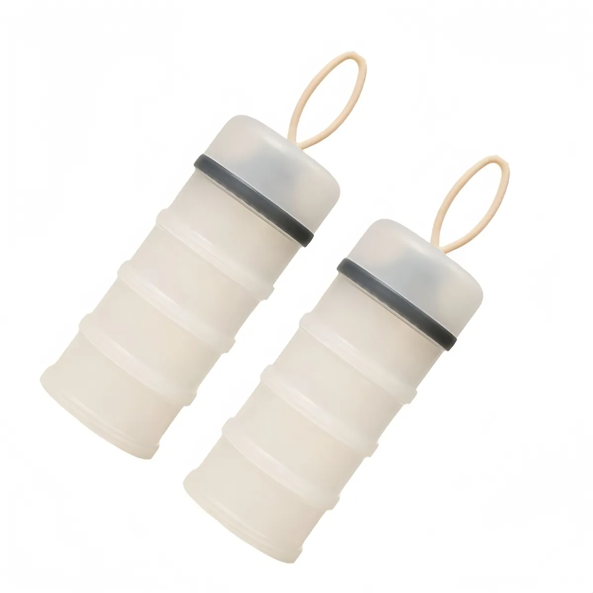 2-Pack Milk Powder Storage Containers -Portable Baby Formula Dispenser Jars