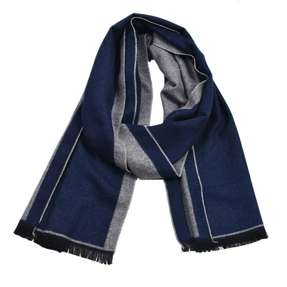 Imitation cashmere double-sided color matching high-end men's scarf